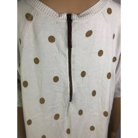 Tommy Hilfiger Off-White & Gold Polka Dots Dress Style IA57635203 Size XL - Picture 7 of 10